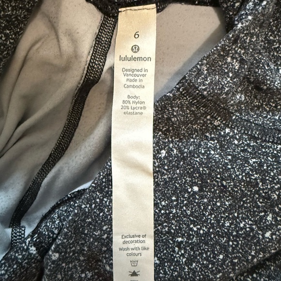 Lululemon Align Pant II Luminesce Splatter Ice Grey Black size 6 - Picture 8 of 8